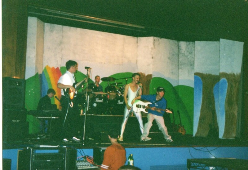 Will Green performing in a band