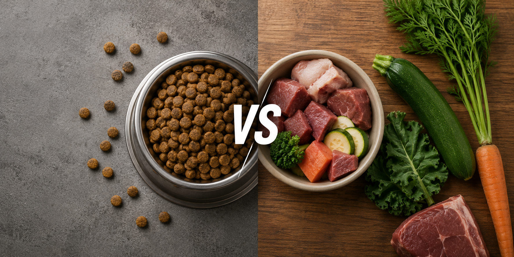 Kibble vs Raw Food