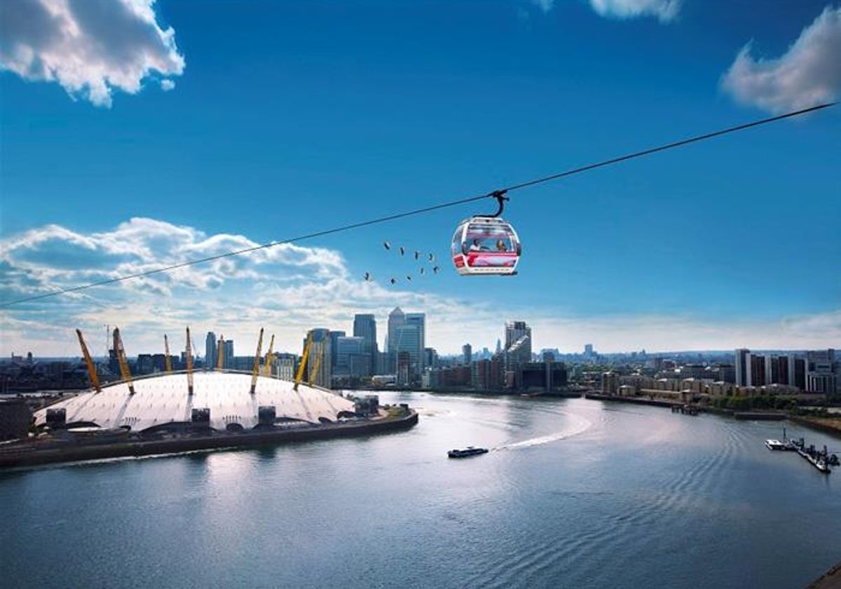 IFS Cloud Cable Car crossing the Thames in London