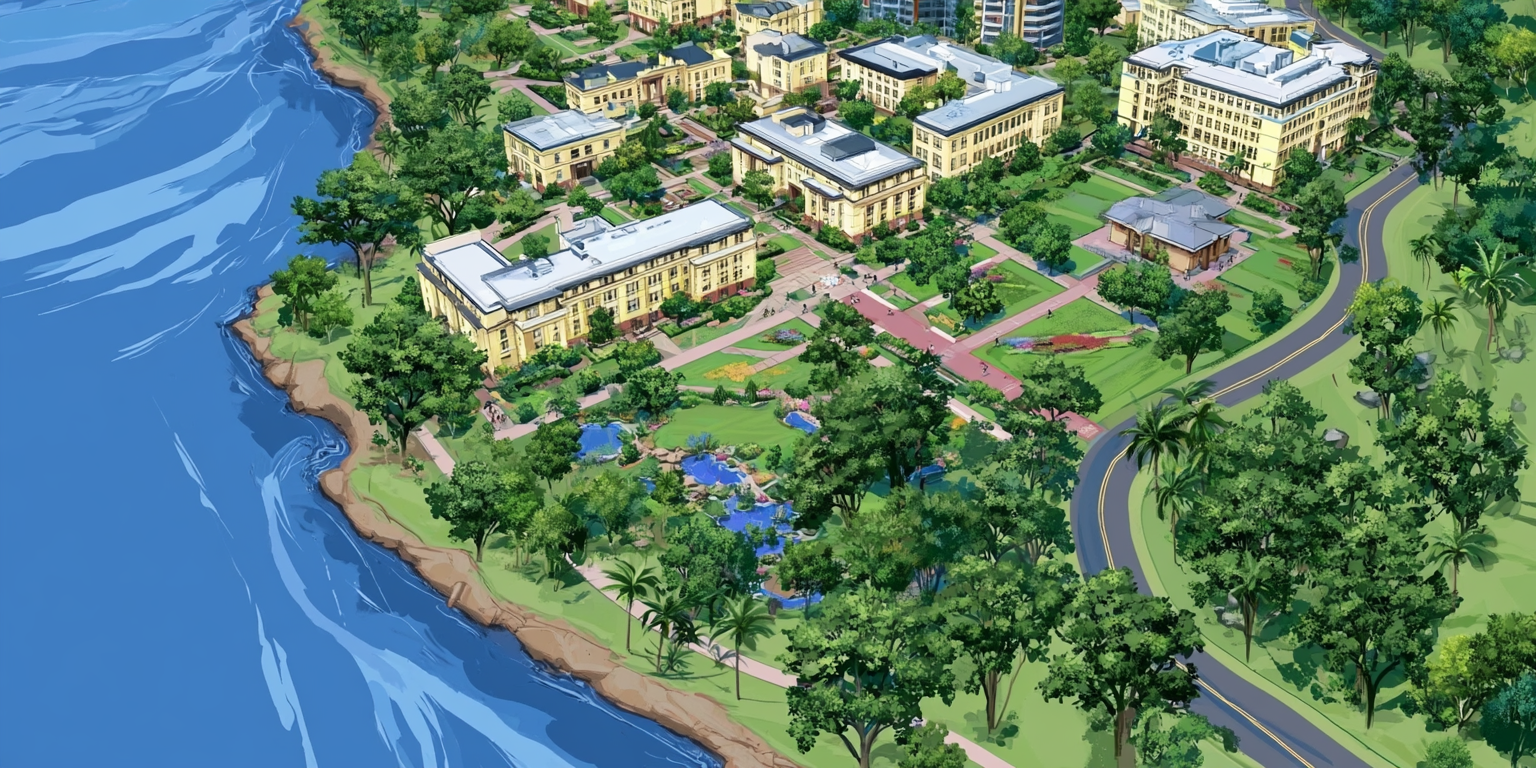 Conceptual view of MIT campus and the changing nature of education
