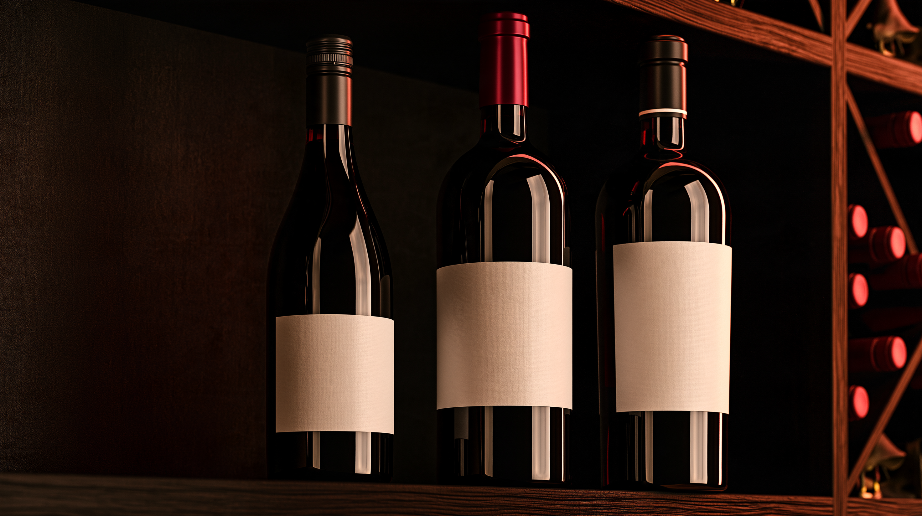 Three bottles of wine representing the decoy effect, pricing psychology and consumer choice